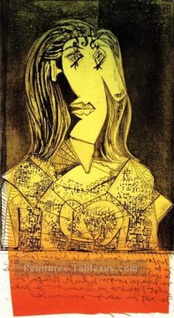  1938 Art - Buste de femme à la chaise IX 1938 cubistes